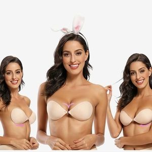 NWT LalaWing Adhesive Bra, Size C, Nude